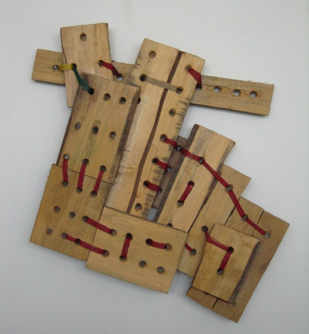 Χωρίς τίτλο, 2004, σπάγκος σε ξύλο, 39x35εκ.